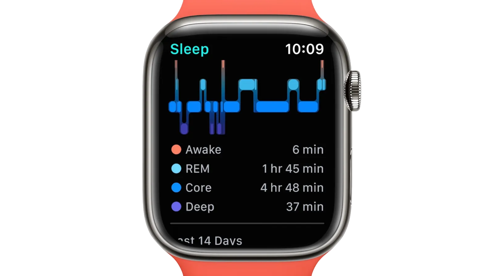 Sleep deeper — Apple Watch showing sleep stages