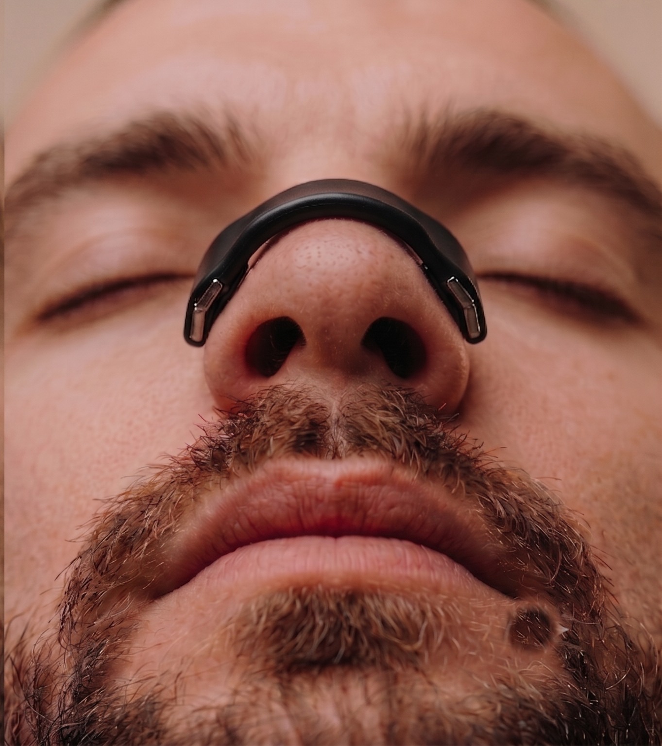 With Airlift — the magnetic clip holds the nostrils open