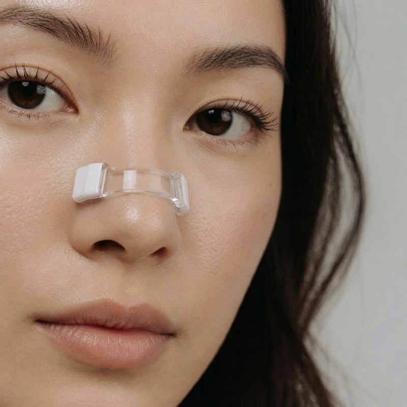 The clear Airlift clip holding firm on the nose