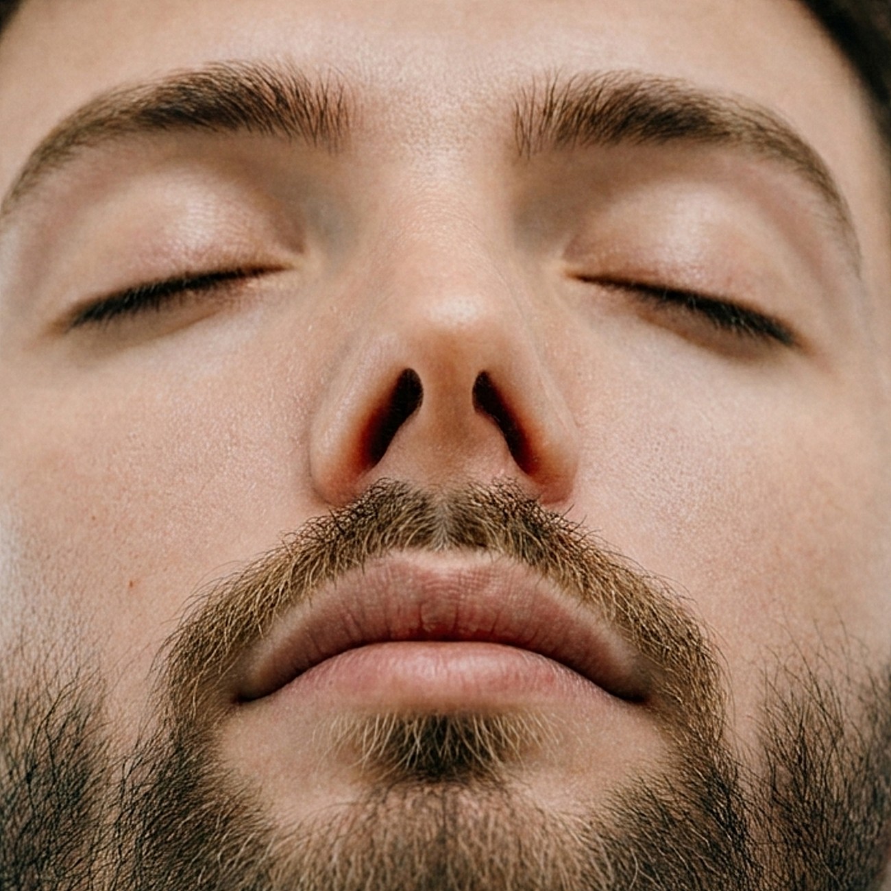 Without Airlift, relaxed, narrower nostrils